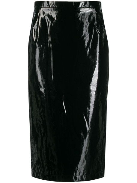 Nº21 patent pencil skirt in black