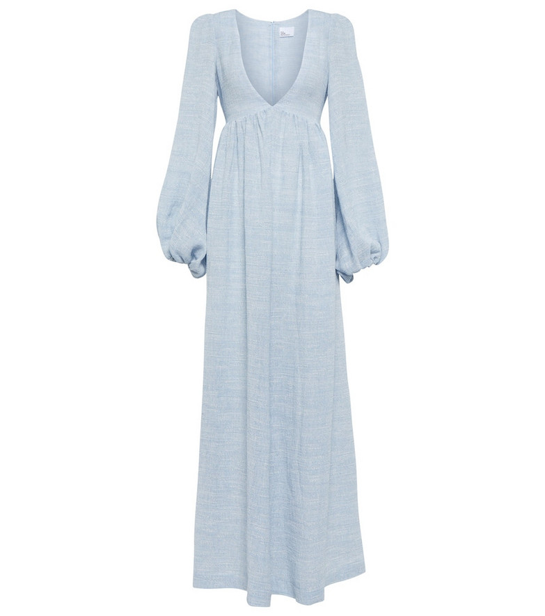 Lisa Marie Fernandez Carolyn linen-blend maxi dress in blue