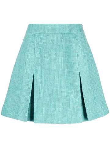 we are kindred winona tweed high-waist skirt - green