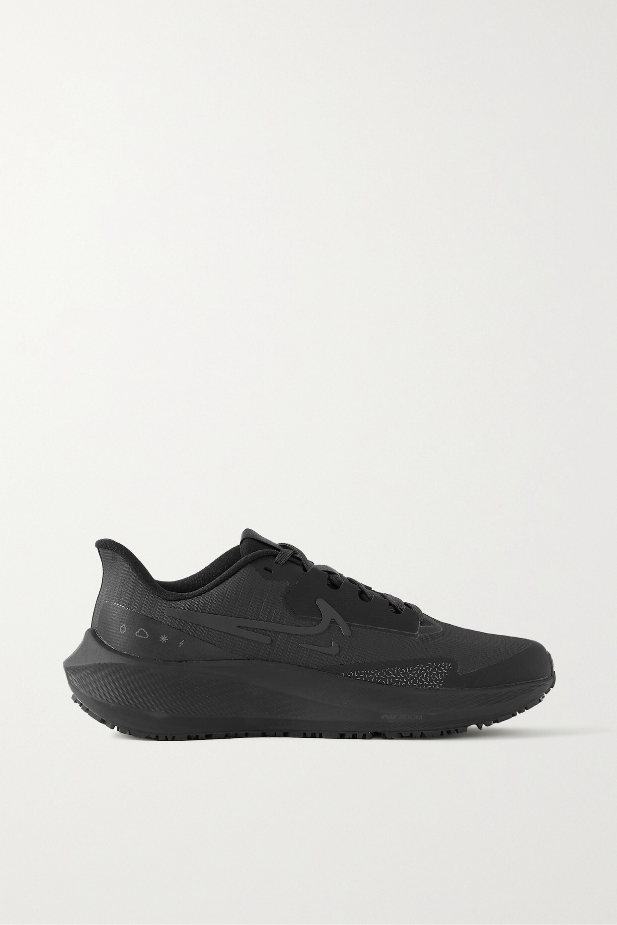 Nike - Nike Pegasus 39 Shield Neoprene And Rubber-trimmed Mesh Sneakers - Black
