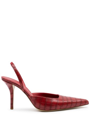 gia borghini 85mm octavie faux leather pumps in red