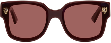 cartier burgundy square sunglasses