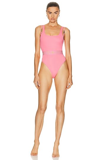 versace one piece swimsuit in pink