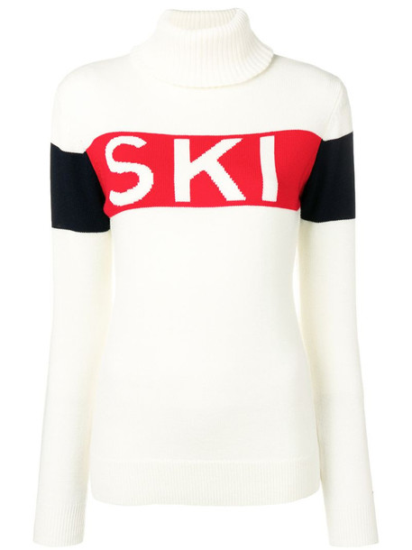 Perfect Moment Ski intarsia-knit jumper in white