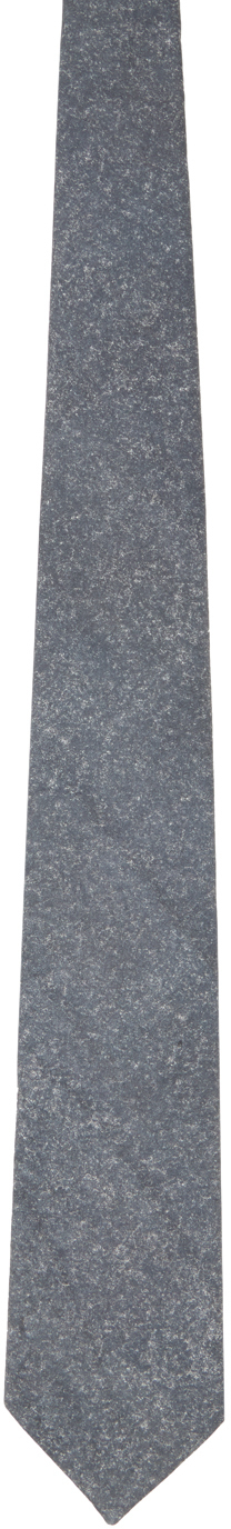 bottega veneta gray printed tie in charcoal