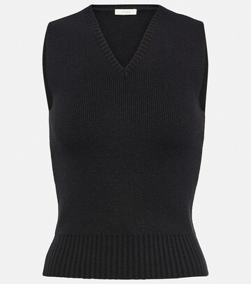 The Row Comi cashmere vest in black