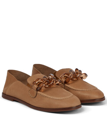 See By ChloÃ© Mahe leather embellished loafers in brown