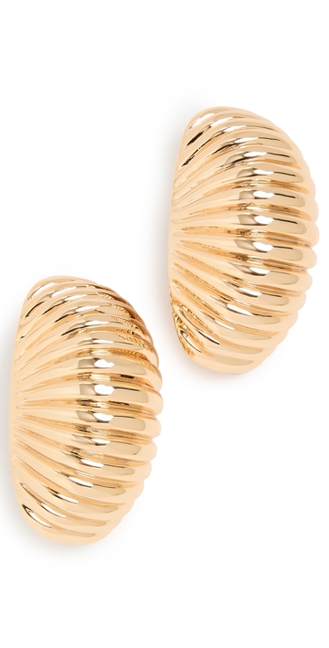 cult gaia fiona earrings shiny brass one size