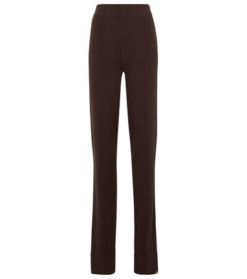 extreme cashmere NÂ° 151 Legs stretch-cashmere sweatpants in brown