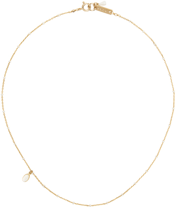 isabel marant gold & white casablanca necklace in ecru