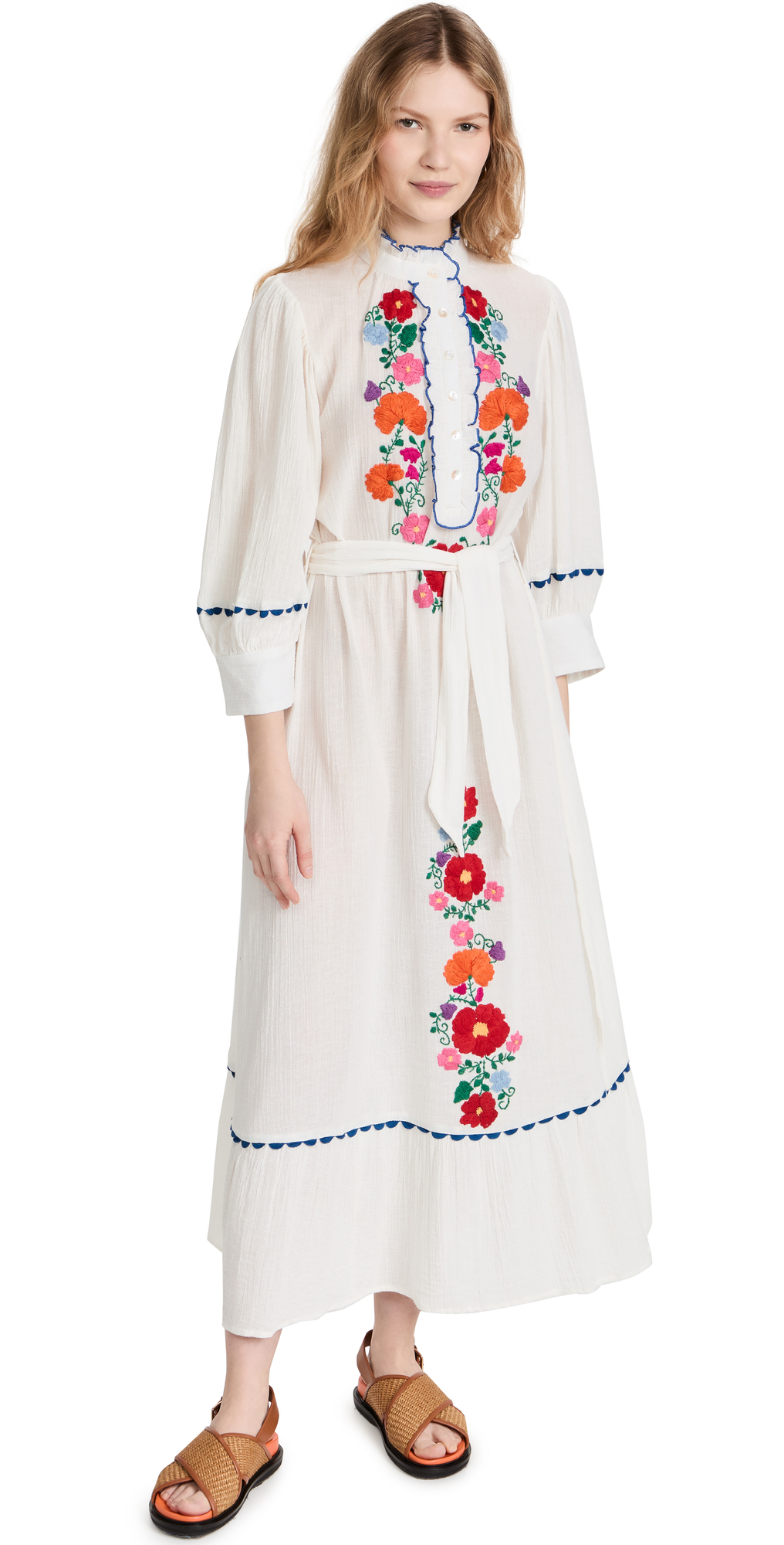 Antik Batik Clothilde Long Dress in white