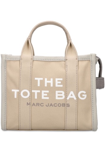 MARC JACOBS (THE) Mini Traveler Cotton Canvas Tote Bag in beige