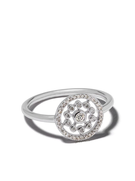 Astley Clarke 14kt white gold diamond medium Icon Nova ring