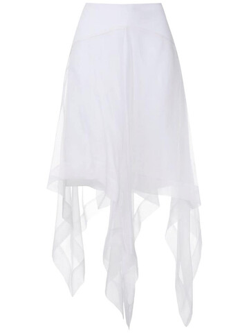 Uma - Raquel Davidowicz Mentor silk midi skirt in white