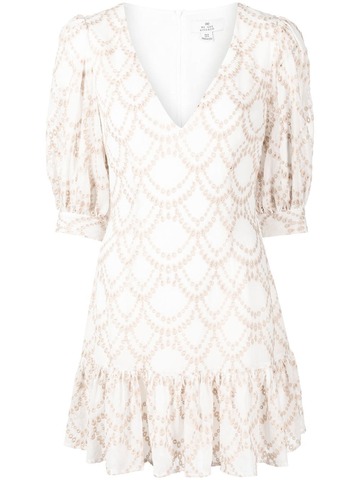 we are kindred sienna embroidered mini dress - white