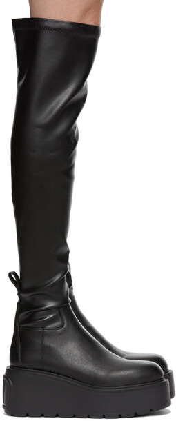 Valentino Garavani Uniqueform Over-The-Knee Boots in black