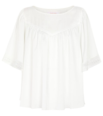 See By ChloÃ© Lace-trimmed blouse in white