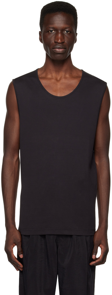 lemaire black ribbed tank top
