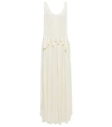 Chloé Fringed maxi dress in white