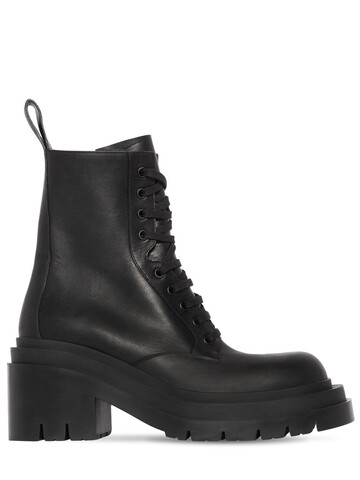 BOTTEGA VENETA 70mm Lug Leather Lace-up Boots in black