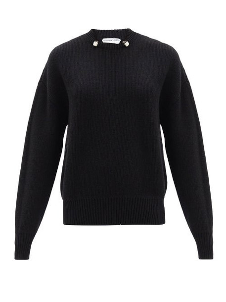 Bottega Veneta - Studded Wool Sweater - Womens - Black