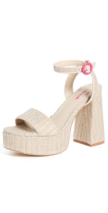 Larroude Dolly Sandals in natural