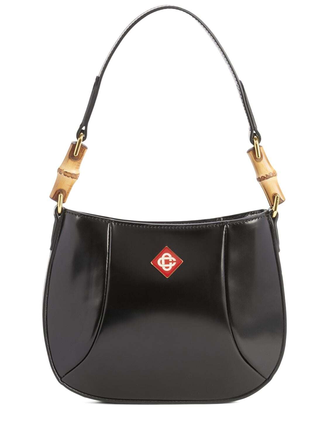 CASABLANCA Leather Shoulder Bag in black
