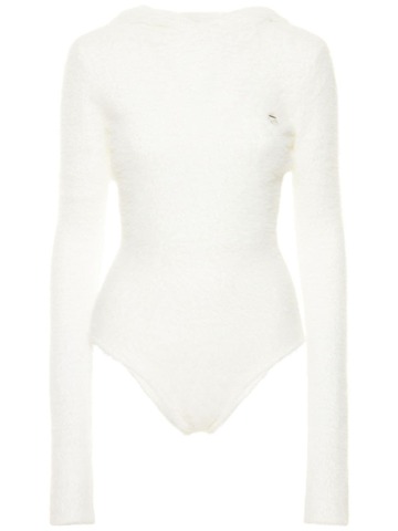 COPERNI Hooded Knit Bodysuit in white