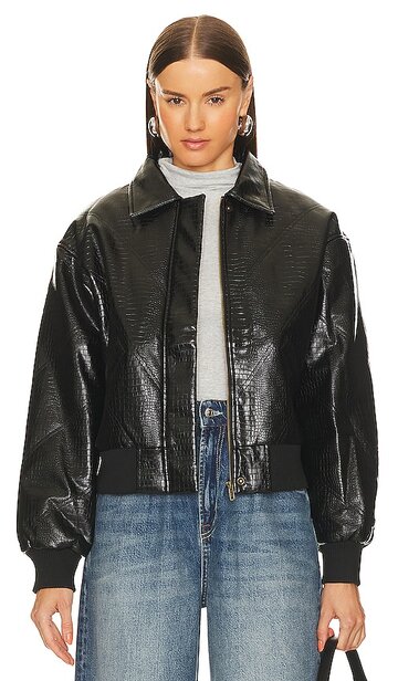 superdown x bridget katrina oversized jacket in black