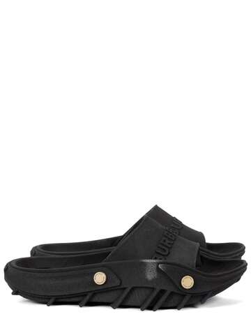 BURBERRY 20mm Bucklow Rubber Slide Sandals in black