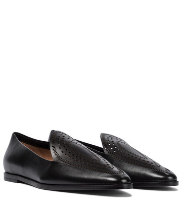 AlaÃ¯a Leather loafers in black