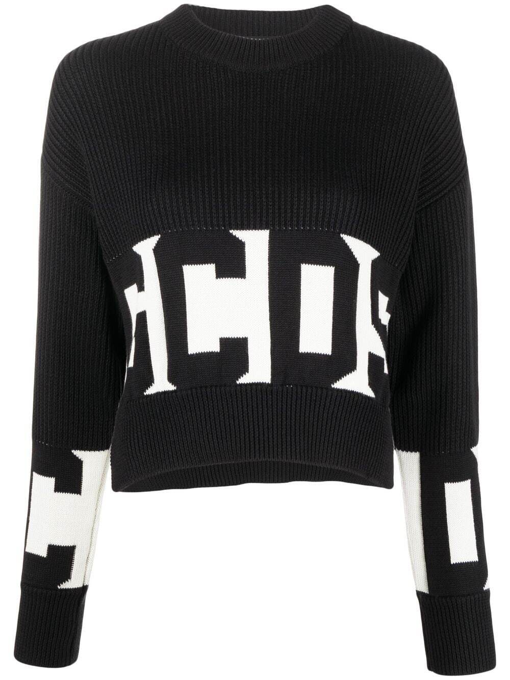 Gcds intarsia-knit logo jumper - Black