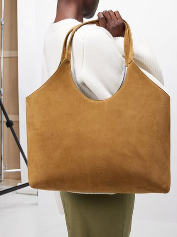 aesther ekme - cabas suede tote bag - womens - brown