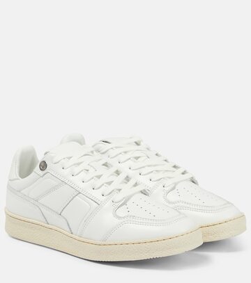 ami paris low-top leather sneakers in white