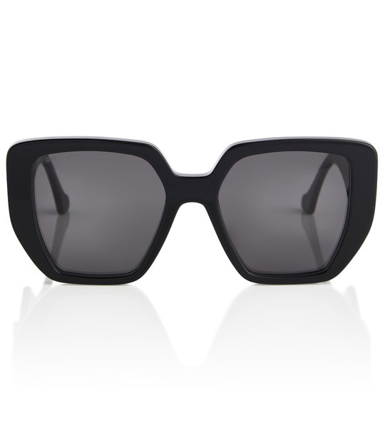 Gucci Oversized acetate sunglasses in black