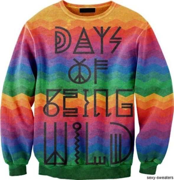 sweater rainbow