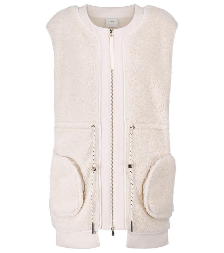 VARLEY Perry fleece vest in white