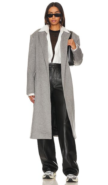 line & dot sadie coat in light grey
