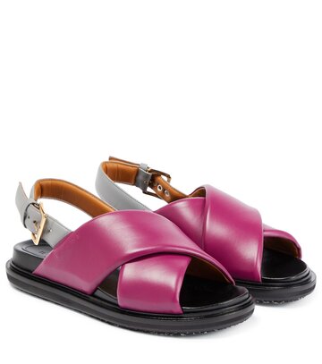 Marni Fussbett flat leather sandals