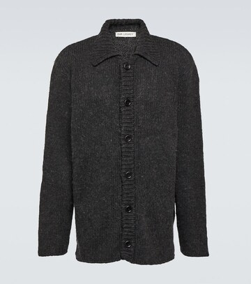 our legacy ribbed-knit cardigan in grey