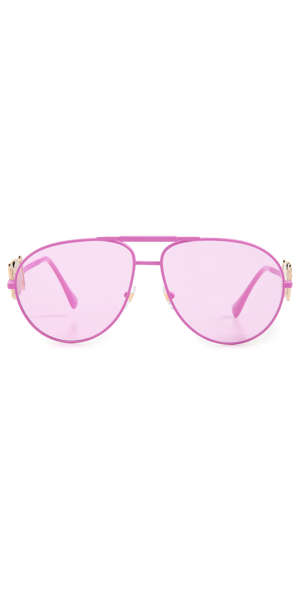 Versace Medusa Aviator Sunglasses in pink / fuchsia