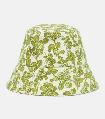 etro printed canvas bucket hat in green
