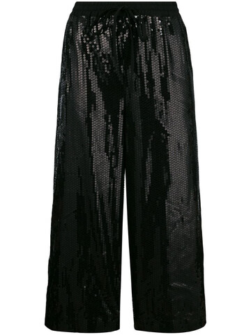 p.a.r.o.s.h. cropped drawstring trousers in black
