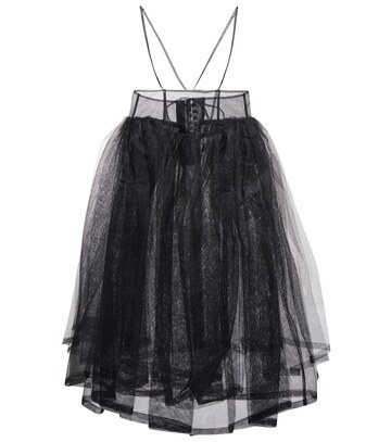 noir kei ninomiya nylon tulle skirt in black