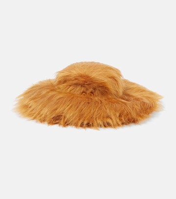 ruslan baginskiy faux fur hat in orange