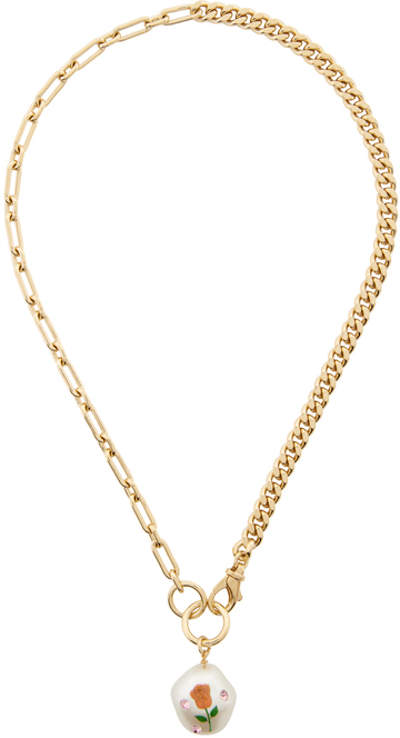 safsafu ssense exclusive gold jelly beans necklace