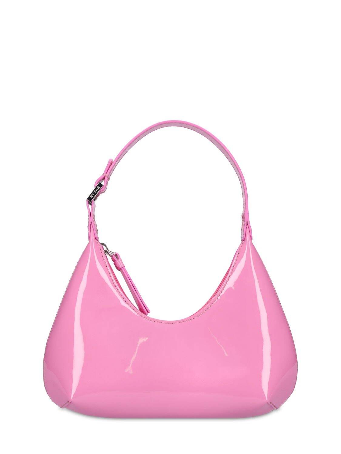 BY FAR Baby Amber Patent Leather Bag in pink