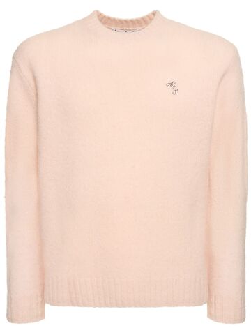 acne studios kowy wool knit sweater in pink