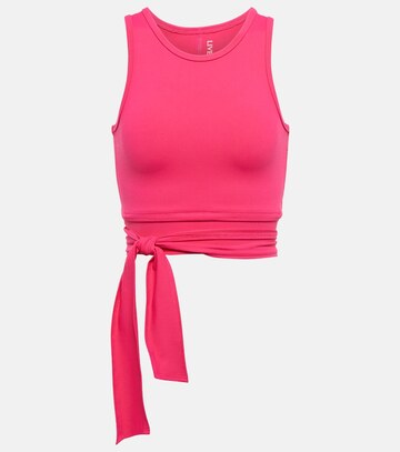 live the process ballet wrap top in pink