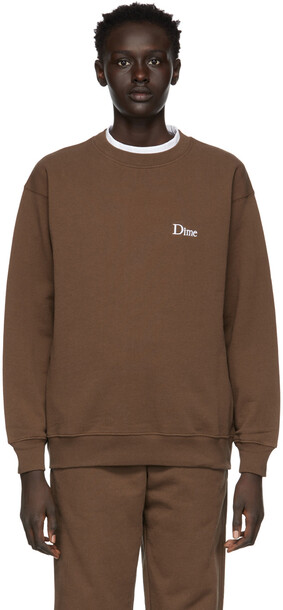 Dime Brown Classic Logo Sweatshirt
